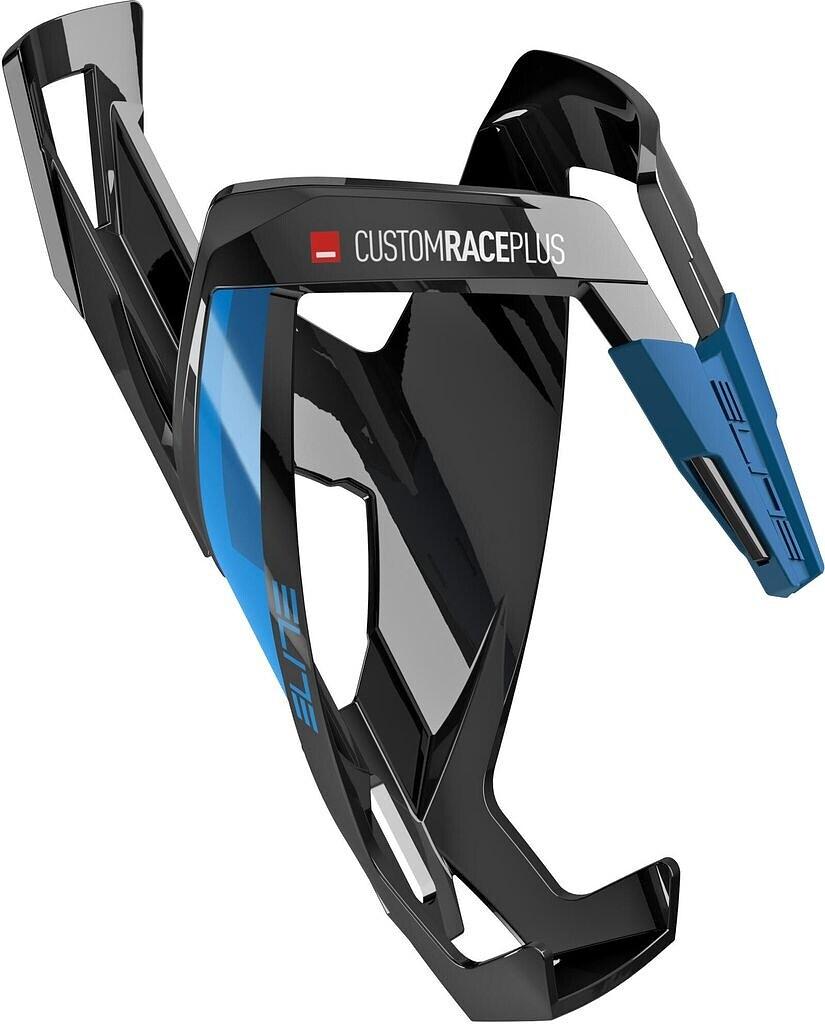 Elite Bottlecage Custom Race Plus Black Glossy - Blue Graphic