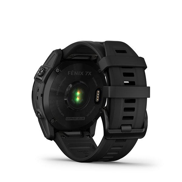 Garmin Fenix 7X Solar,Saph,Carbon Gray Ti W/Metal Band (Comes With One Extra Black Silicon Band Foc)