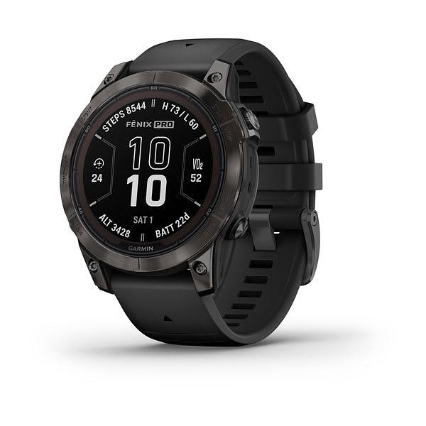 Garmin Fenix 7 Pro Sapphire Solar-Carbon Gray Dlc Ti W/Black Band
