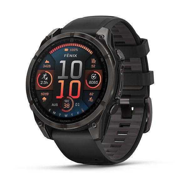 Garmin Fenix 8 47Mm, Saph,Crbngryti/Blk,Blk/Pebblegray, Sea (Amoled Sapphire)