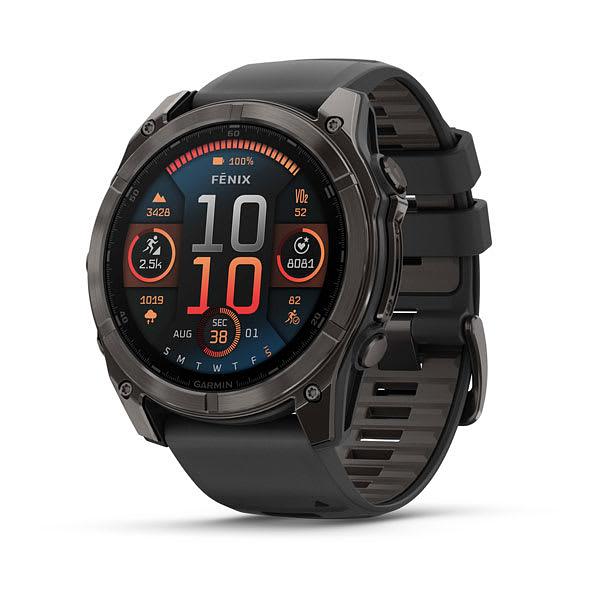 Garmin Fenix 8 51Mm, Saph,Crbngryti/Blk,Blk/Pebblegray, Sea (Amoled Sapphire)