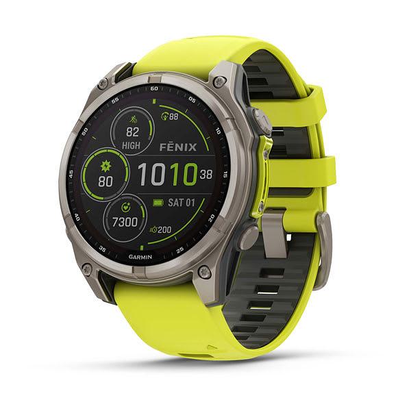 Garmin Fenix 8 47Mm-Solar Sapphire
Titanium With Amp Yellow/Graphite
Silicone Band (Sapphire Solar)
