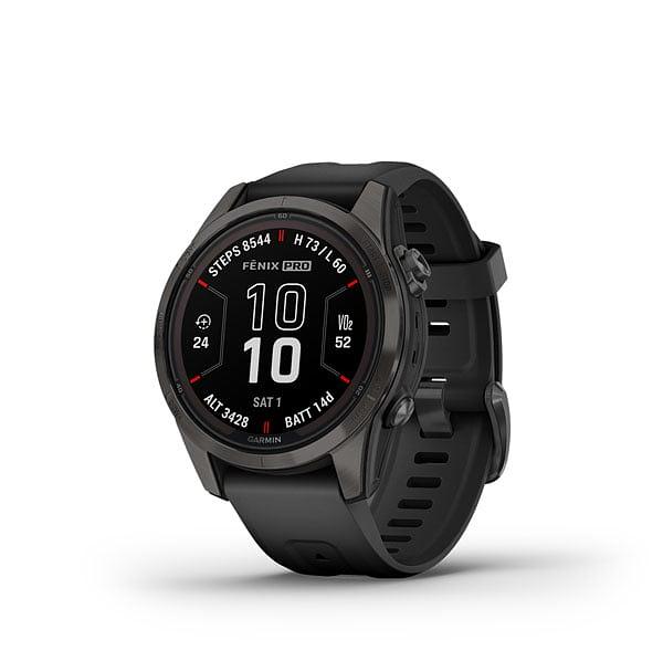 Garmin Fenix 7 Pro Sapphire Solar-Carbon Gray Dlc Ti W/Black Band