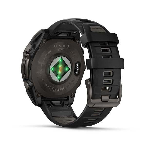 Garmin Fenix 8 47Mm,Saph Solar,Crbngry Ti/Bk,Blkpblgrybd (Sapphire Solar)