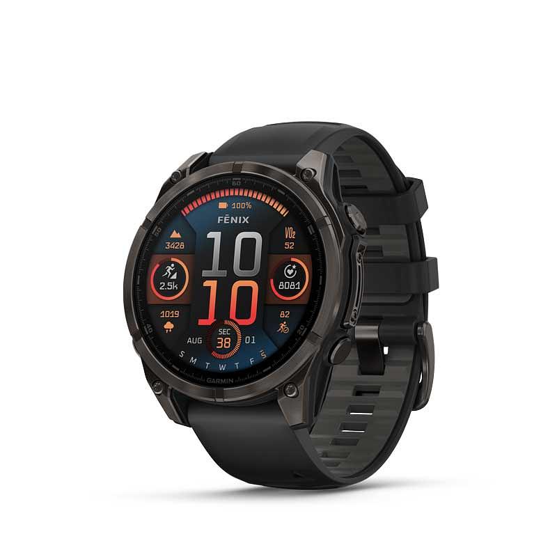 Garmin Fenix 8 51Mm, Sapph Solar,Bareti/Graphite Amp Yellow/Grphband(Sapphire Solar)