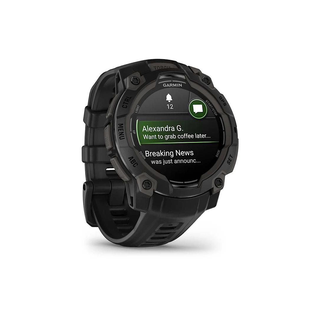 Garmin Instinct 3 45mm-AMOLED-Black Bezel with Black Band