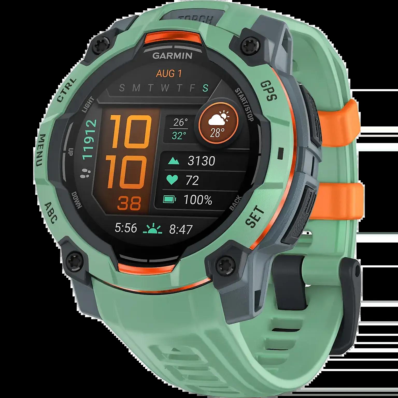 Garmin Instinct 3 45mm-AMOLED-Neo Tropic Bezel w/Neo Tropic Band